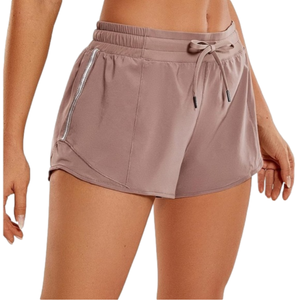 CRZ YOGA Women's Quick Dry Mid-Waist Workout Running Shorts - 4”